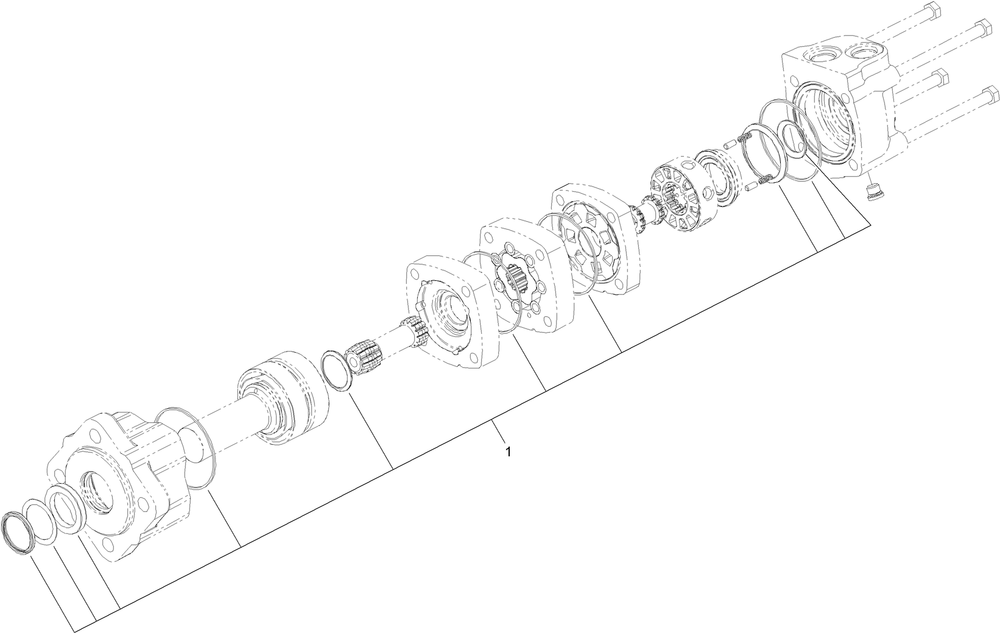 Hydraulic Motor Assembly No. Au188974a1 Diagram and Parts List for 25411 400000000 - 999999999 Toro Lawn Tractor Accessories