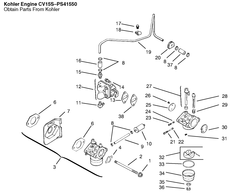 Fuel System Diagram and Parts List for 72047 9900001 - 9999999 Toro Lawn Tractor