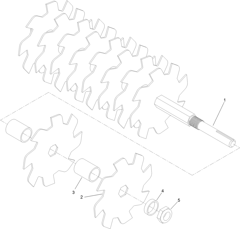 Shaft Assembly Diagram and Parts List for 33512 400000000-409199999 Toro Seeder