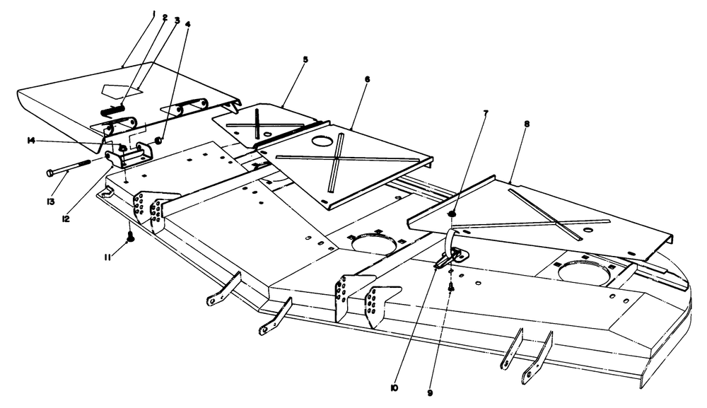 Cover & Deflector Assembly Diagram and Parts List for 30564 300001 - 399999 Toro Lawn Mower