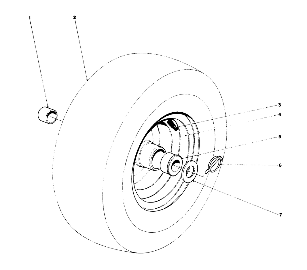 Wheel Assembly Diagram and Parts List for 38090 3000001 - 3999999 Toro Snow Blower