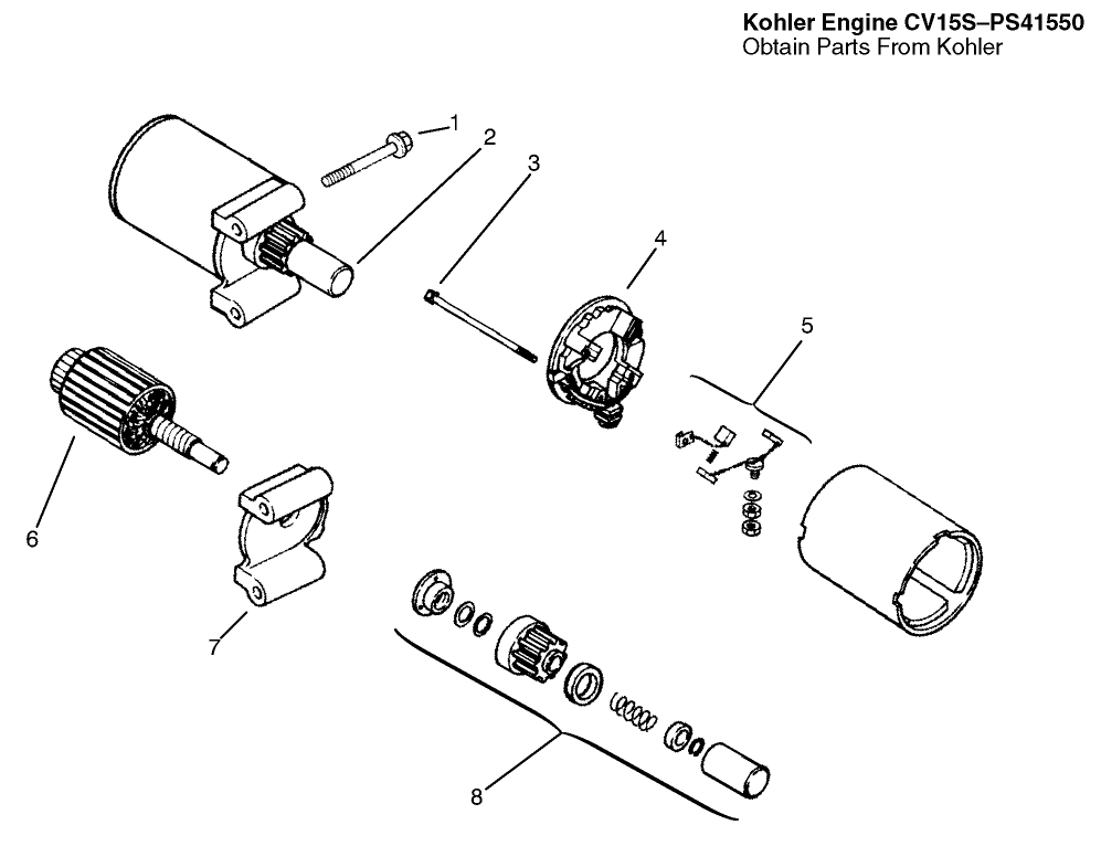 Starting System Diagram and Parts List for 72047 9900001 - 9999999 Toro Lawn Tractor