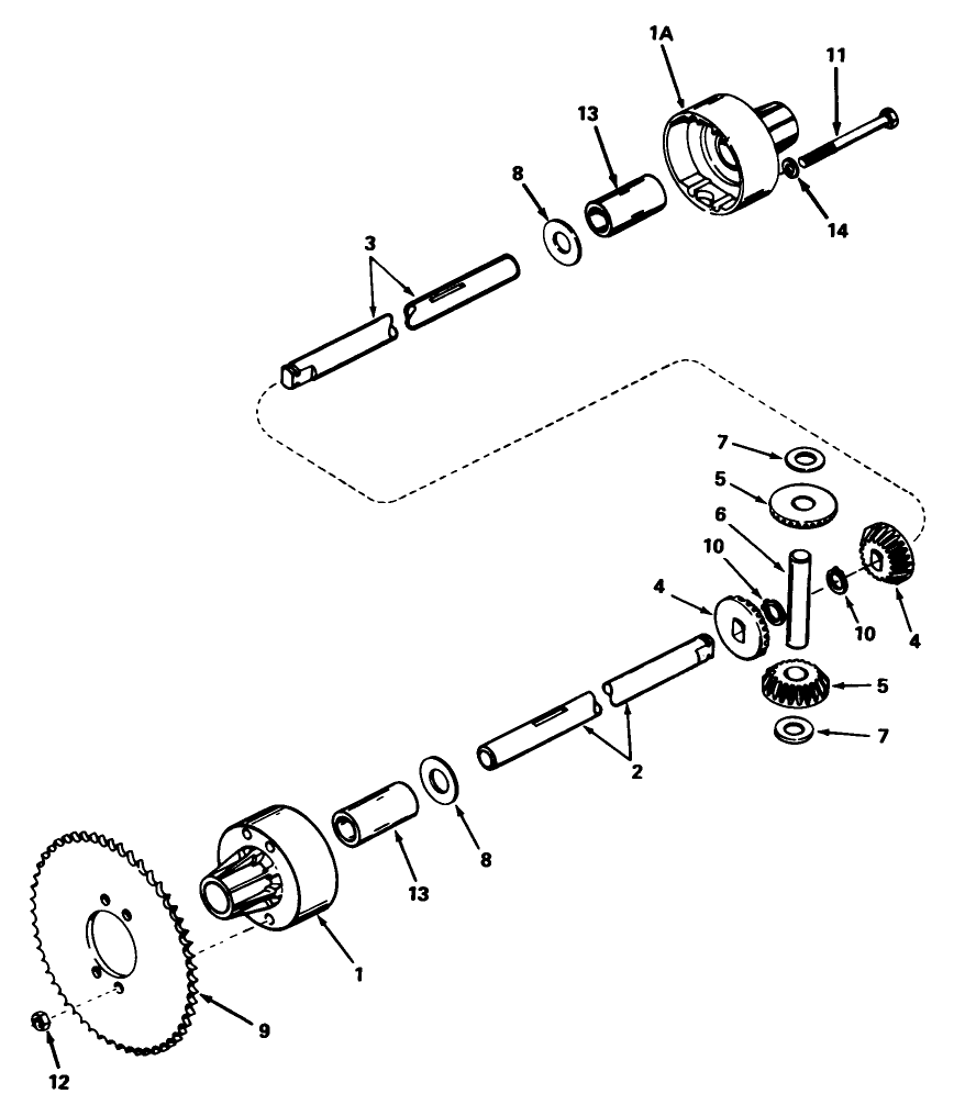 Differential Model 100-020 Diagram and Parts List for 56138 3000001 - 3999999 Toro Lawn Tractor