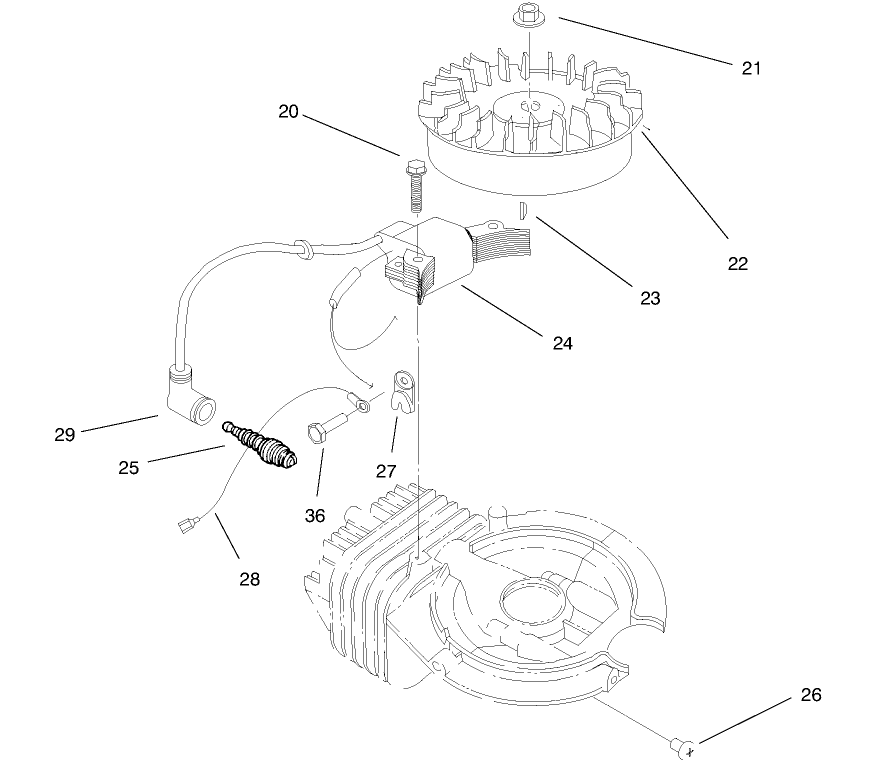 Engine Assembly (Continued) Model No. 47pt6-5 Diagram and Parts List for 38436 7900001 - 7999999 Toro Snow Blower