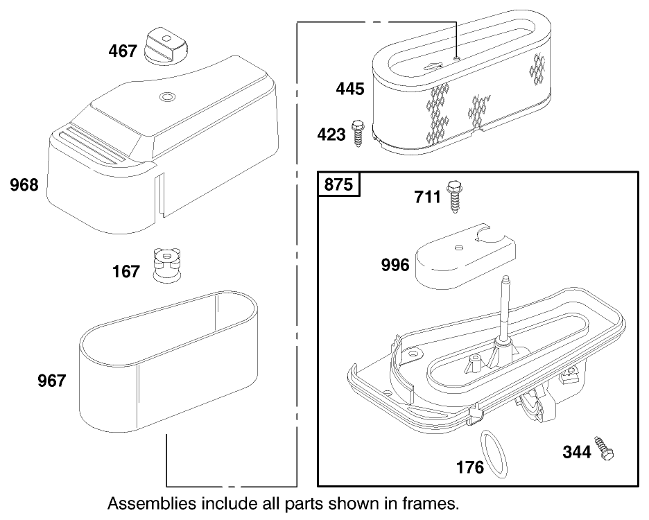 Engine Briggs & Stratton Model 28q777-0690-E1 Diagram and Parts List for 71221 9900001 - 9999999 Toro Lawn Tractor