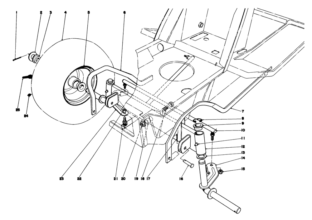 Front Axle Assembly Diagram and Parts List for 57305 8000001 - 8999999 Toro Lawn Tractor