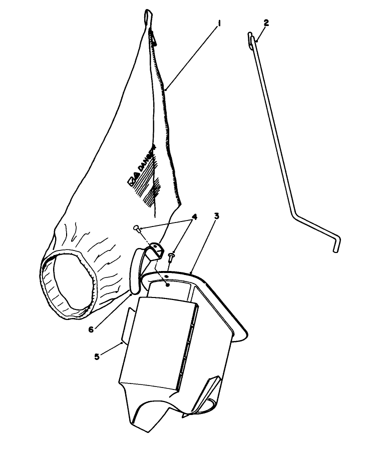 Bagging Kit No. 47-6510 (Optional) Diagram and Parts List for 16403 1000001 - 1999999 Toro Lawn Mower