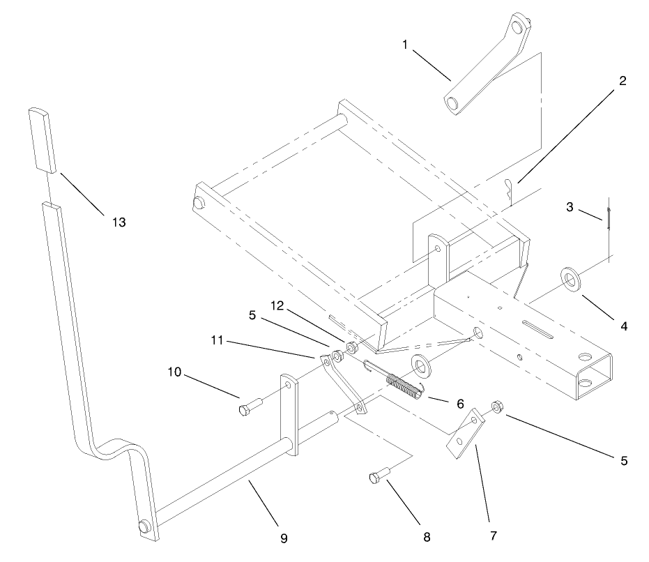 Lever Assembly Diagram and Parts List for 79356 8900001 - 8999999 Toro Lawn Tractor