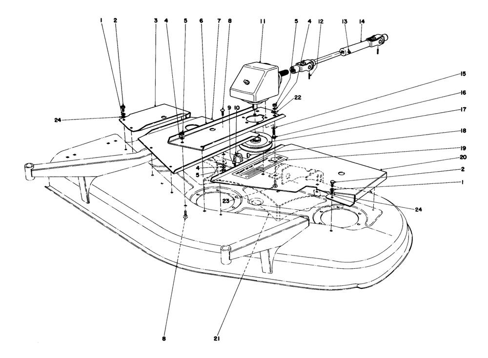 Deck Covers And Gear Box Diagram and Parts List for 30545 80000001 - 89999999 Toro Lawn Mower