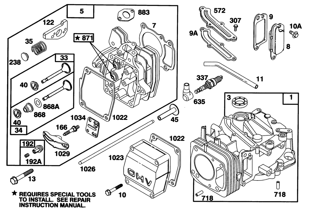 Engine Gts 150 Diagram and Parts List for 26630B 3900001 - 3999999 Toro Lawn Mower