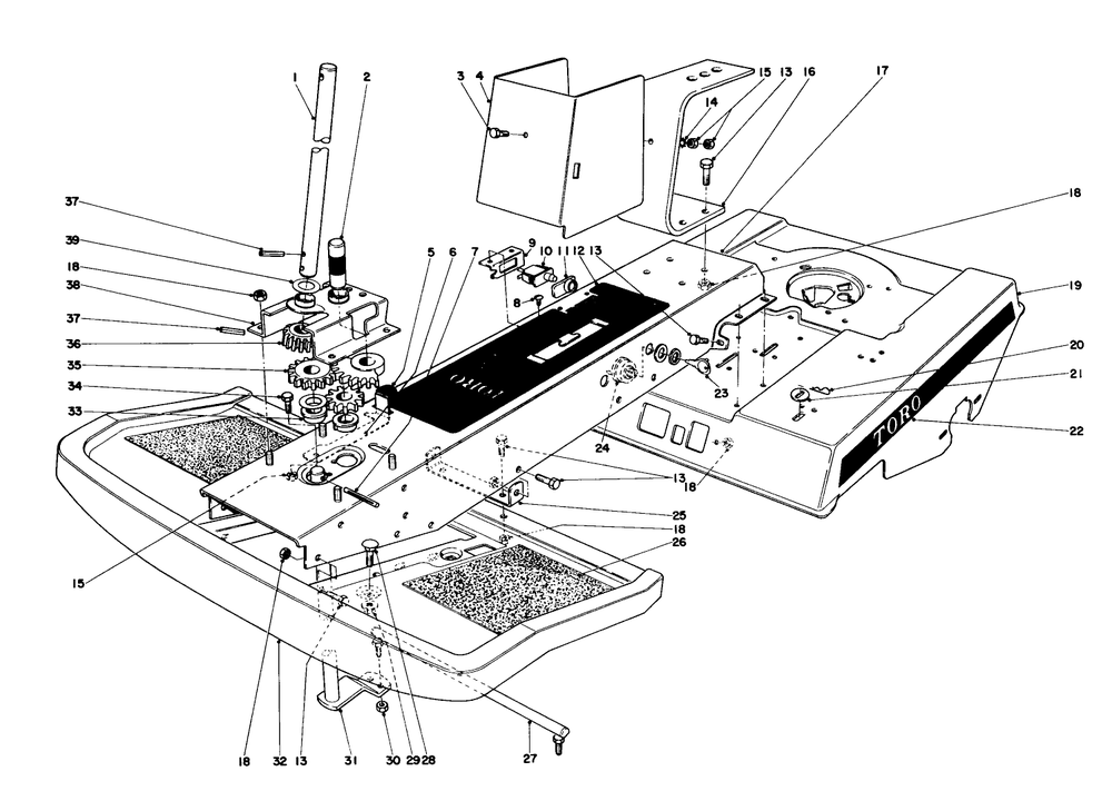 Frame Assembly Diagram and Parts List for 56108 3000001 - 3999999 Toro Lawn Tractor Accessories