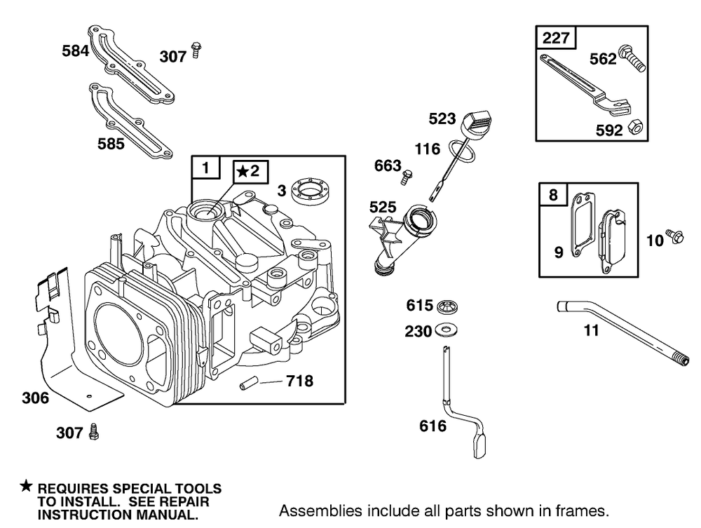 Engine Gts-200 Diagram and Parts List for 20487 9900001 - 9999999 Toro Lawn Mower