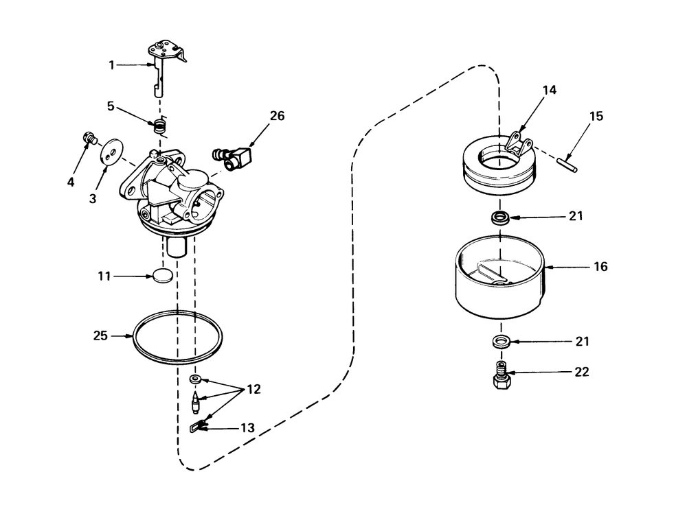 Carburetor No. 631831 (Models 20517, 20644 And 20657) Diagram and Parts List for 20644 7000001 - 7999999 Toro Lawn Mower