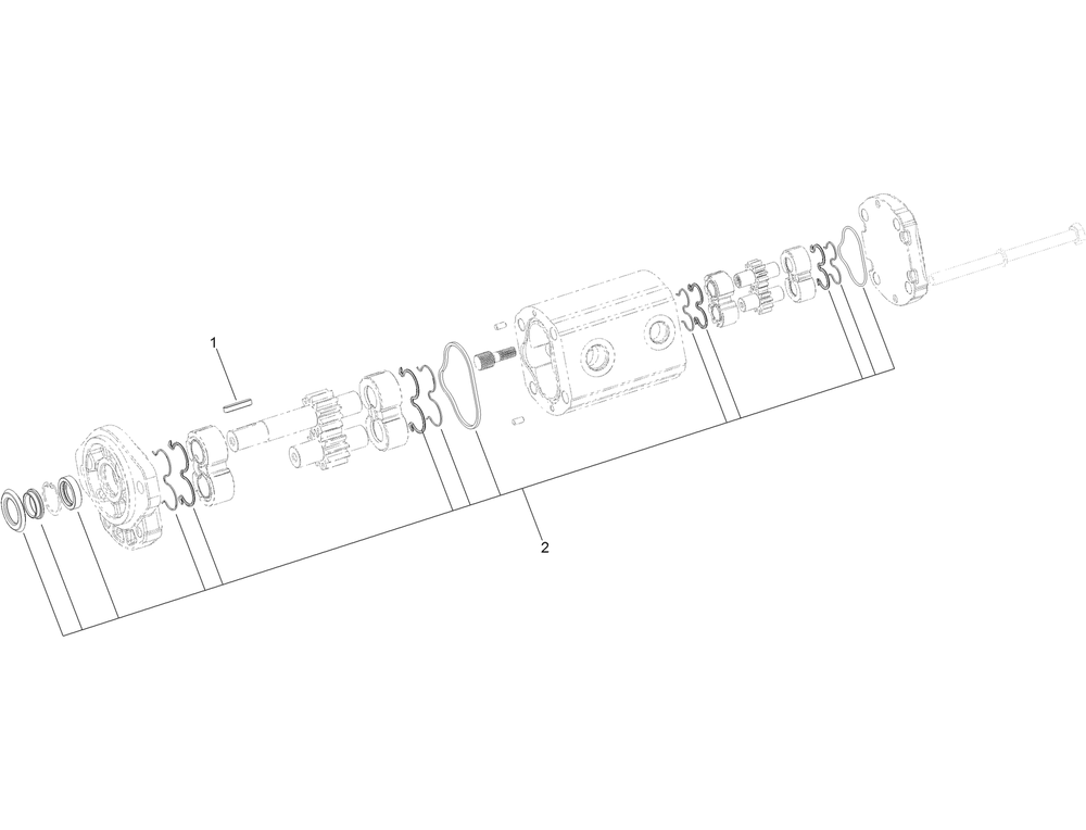 Hydraulic Pump Assembly No. 137-7630 Diagram and Parts List for 22983 410480000 - 411799999 Toro Lawn Tractor Accessories