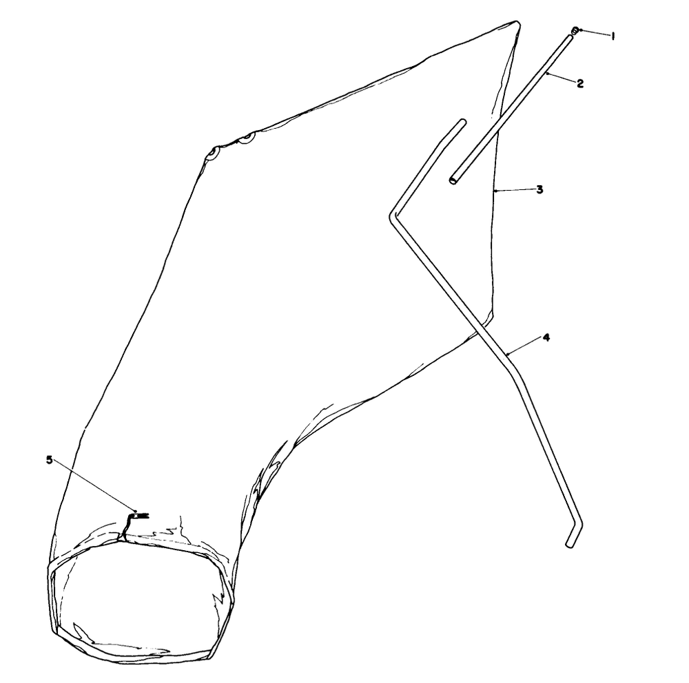 Giant Bagging Kit No. 29-9750 (Optional) Diagram and Parts List for 16297C 5000001 - 5999999 Toro Lawn Mower