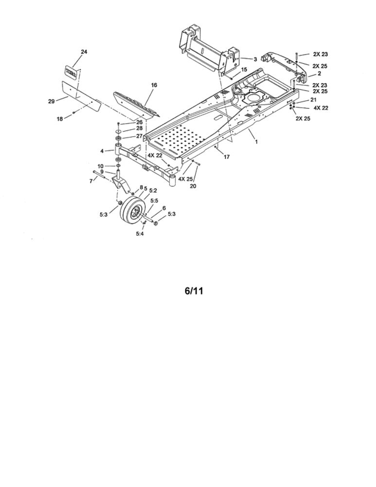 Frame Assembly Diagram and Parts List for 74373 290000001 AND UP Toro Lawn Mower