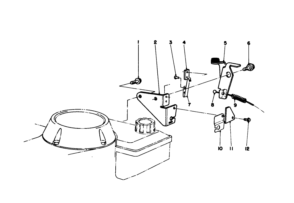 Brake Assembly Diagram and Parts List for 16785 8000001 - 8007011 Toro Lawn Mower