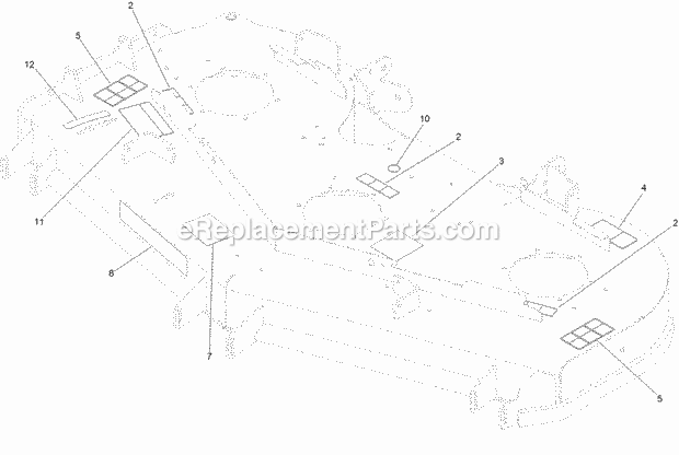Deck Decal Assembly No. 114-5815 Diagram and Parts List for 74957 315000001-315999999 Toro Lawn Mower