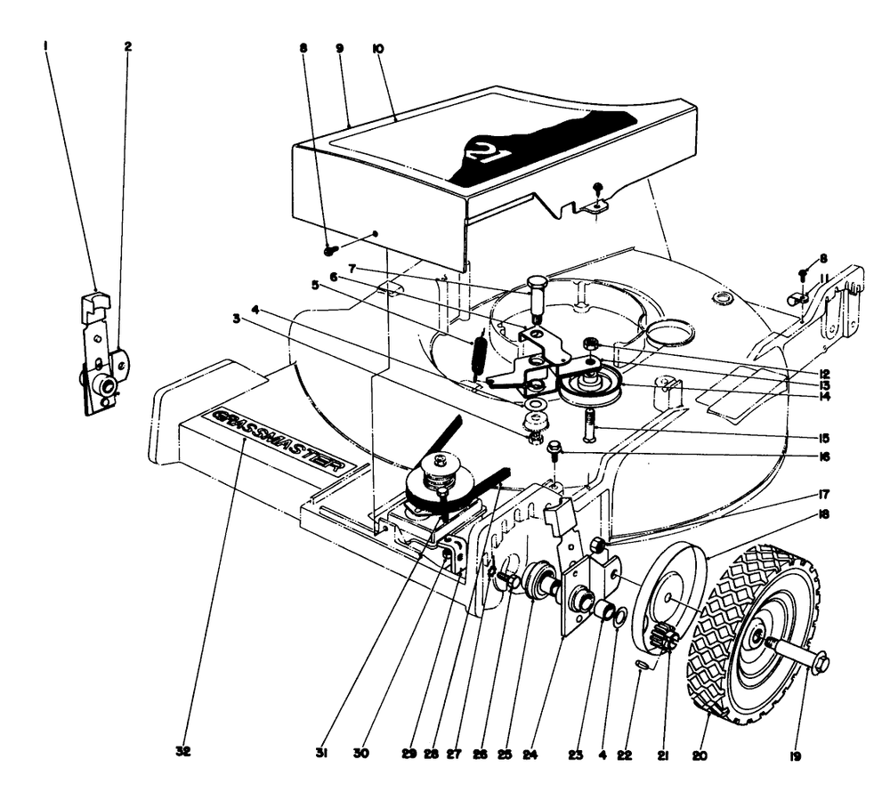 Front Wheel And Pivot Arm Assembly Diagram and Parts List for 20550 5000001 - 5999999 Toro Lawn Mower