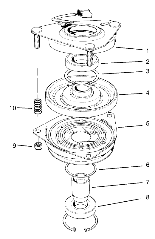 Clutch Asm No. 54-3200 Diagram and Parts List for 30167 695001 - 699999 Toro Lawn Tractor Accessories