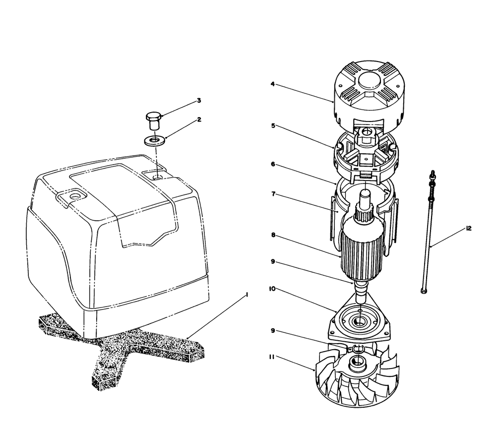Motor Model No. 748001-0334-01 Diagram and Parts List for 20564C 8000001 - 8999999 Toro Lawn Mower
