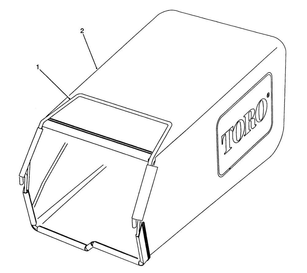 Grass Bag Assembly Diagram and Parts List for 26682 9000001 - 9999999 Toro Lawn Mower