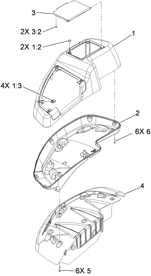 Rh Console Assembly Diagram and Parts List for 74955CP (290000001-290999999)(2009) Toro Lawn Mower