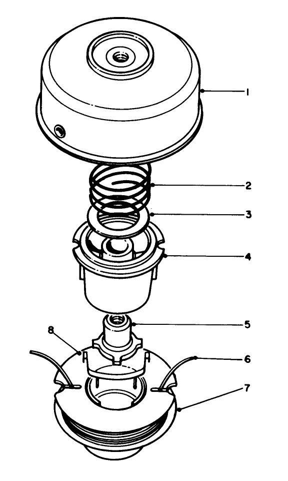 Dual Line Tap & Trim Head No. 46-2800 (Optional) Diagram and Parts List for 51644V 1000001 - 1999999 Toro Trimmer