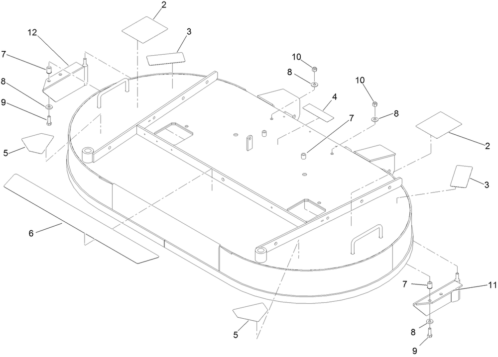 Deck Decal Assembly No. 142-2922 Diagram and Parts List for 74319 400000000 - 999999999 Toro Lawn Tractor