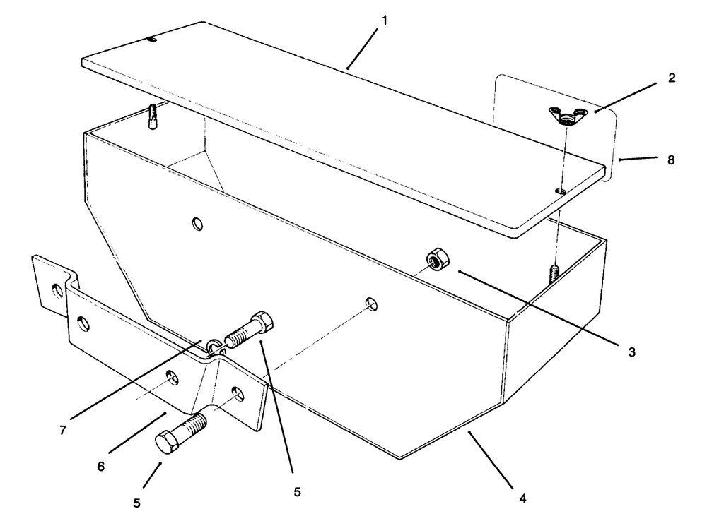 Weight Box Assembly Diagram and Parts List for 30761 690001 - 699999 Toro Snow Blower