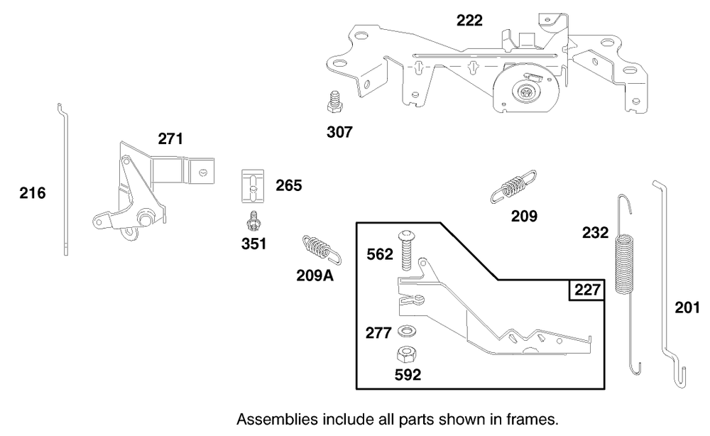 Engine Briggs & Strattonâ Model Diagram and Parts List for 30189 790001 - 799999 Toro Lawn Tractor Accessories