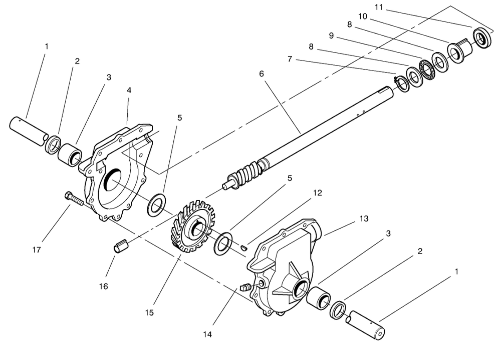 24" Auger Gearcase Assembly No. 74-1560 Diagram and Parts List for 38543 7900001 - 7999999 Toro Snow Blower