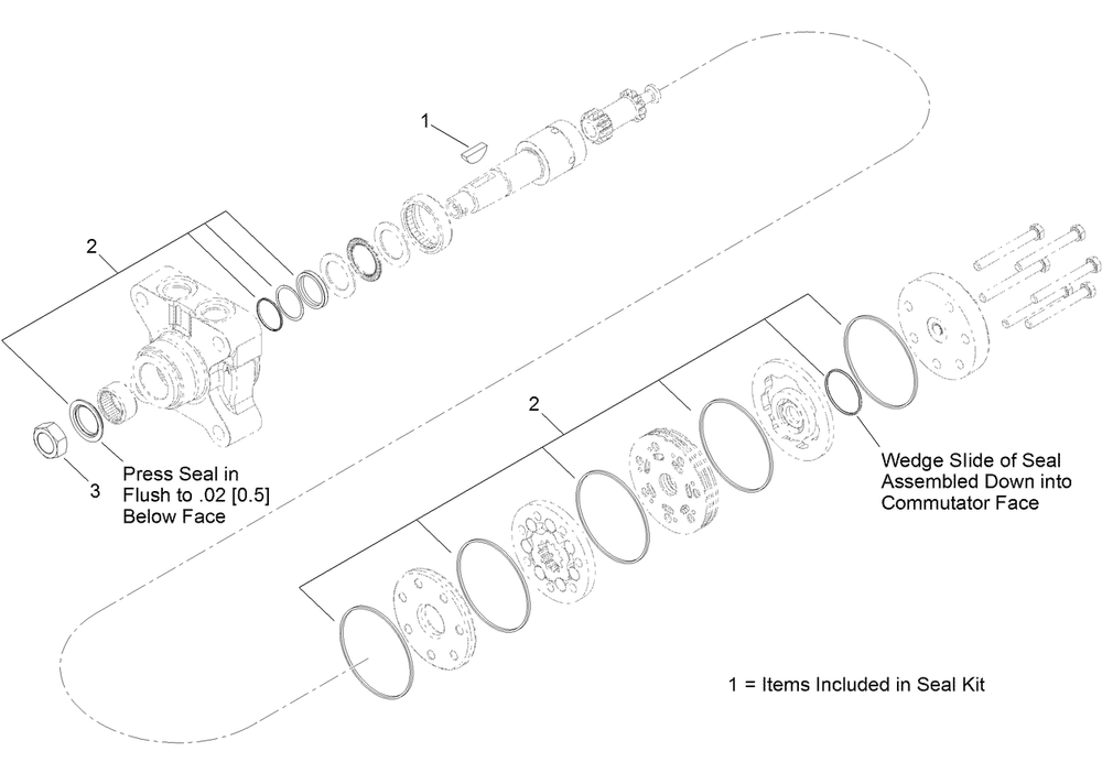 Hydraulic Motor Assembly No. 127-9603 Diagram and Parts List for 23208G 402000000 - 404319999 Toro Stump Grinder