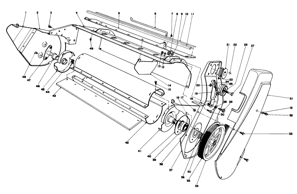 Lower Main Frame Assembly (Model 38020 & 38030) Diagram and Parts List for 38020 8000001 - 8999999 Toro Snow Blower