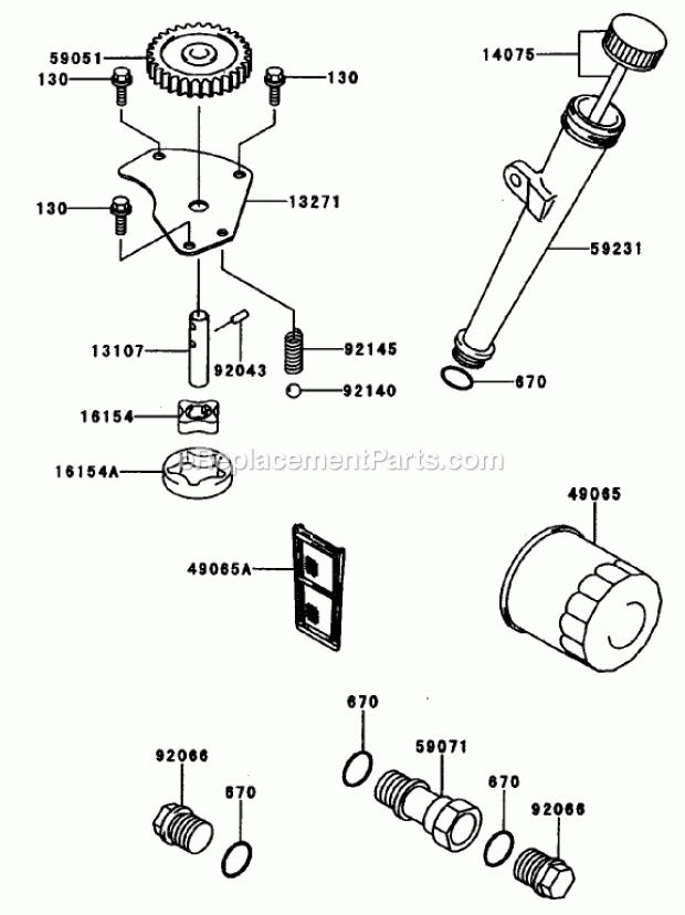 Lubrication-Equipment Assembly Kawasaki Fh601 Diagram and Parts List for 74179 210000001-210999999 Toro Lawn Mower