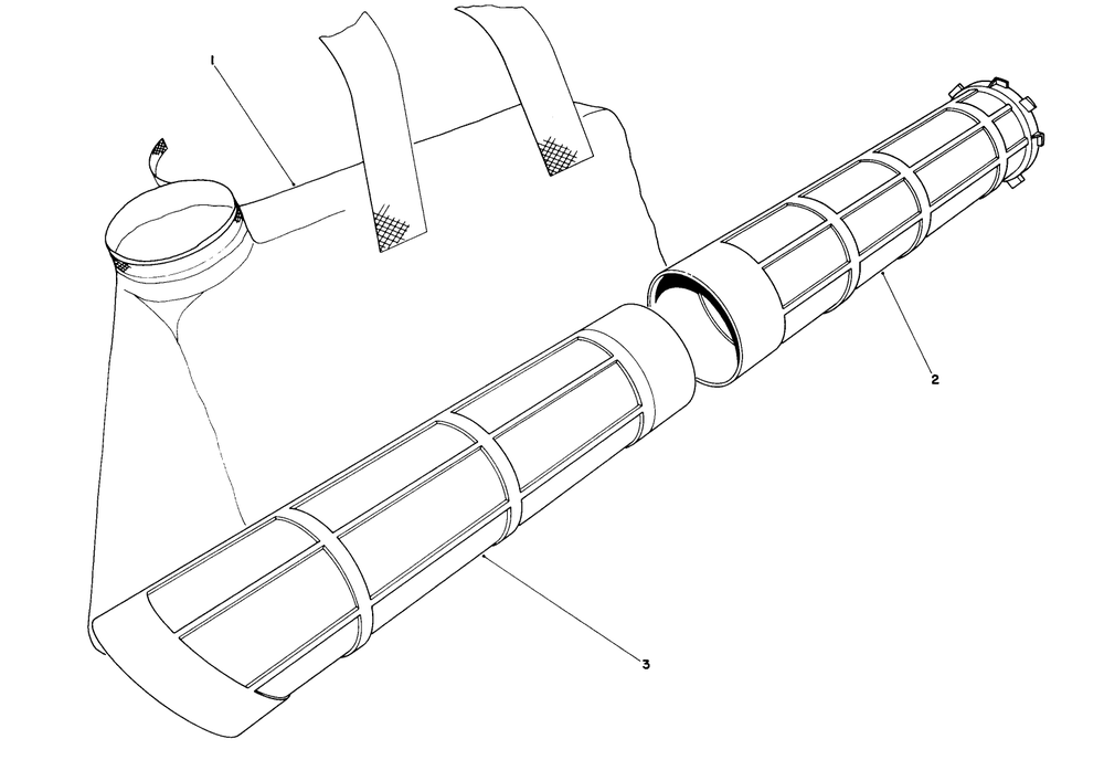 Rake-O-Vac Bagging Kit Model 51531 (Standard On Model 51545, Optional On Model 51535) Diagram and Parts List for 51535 7000001 - 7999999 Toro Leaf Blower / Vacuum