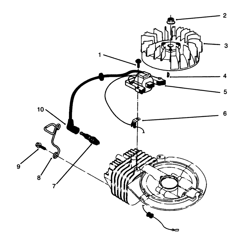 Ignition Assembly (Model No. 47pr4-3) Diagram and Parts List for 22037BC 5900001 - 5999999 Toro Lawn Mower