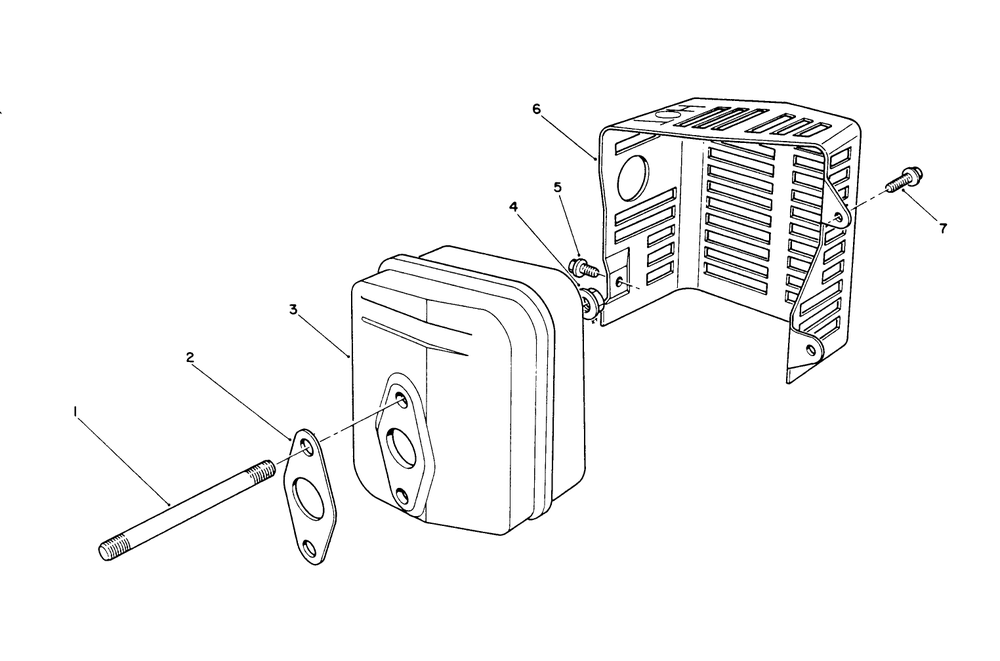 Muffler Assembly (Engine Model No. Vml0-2) Diagram and Parts List for 26623 0000001 - 0999999 Toro Lawn Mower