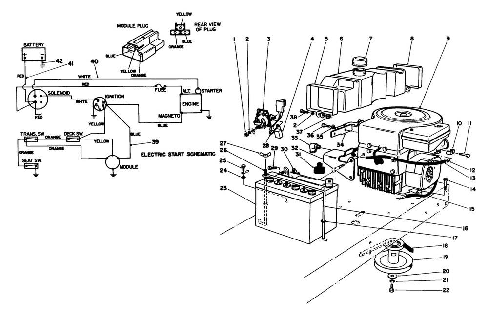 Engine Assembly (Model No. 56145) Diagram and Parts List for 56138 6000001 - 6999999 Toro Lawn Tractor