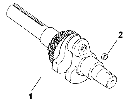 Grankshaft Diagram and Parts List for 73448 8900001 - 8900499 Toro Lawn Tractor