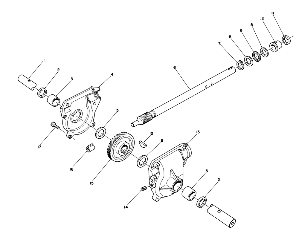 32" Auger Gearcase Assembly No. 66-8022 Diagram and Parts List for 38565 9000001 - 9999999 Toro Snow Blower