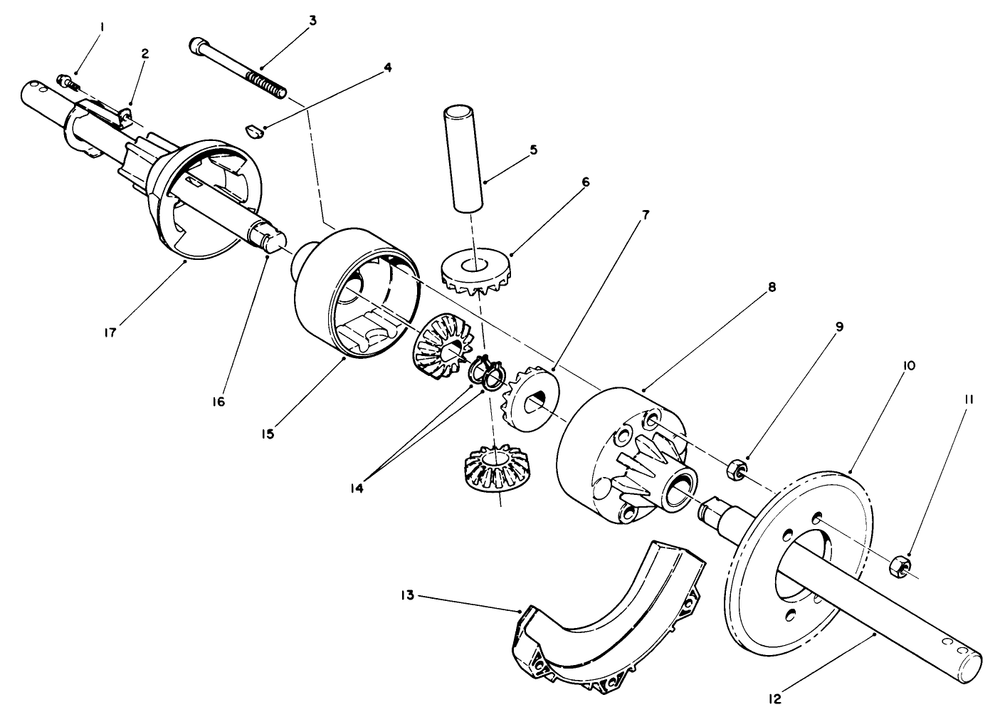 Differential Kit Model No. 38038 (Optional) Diagram and Parts List for 38525 9000001 - 9999999 Toro Snow Blower