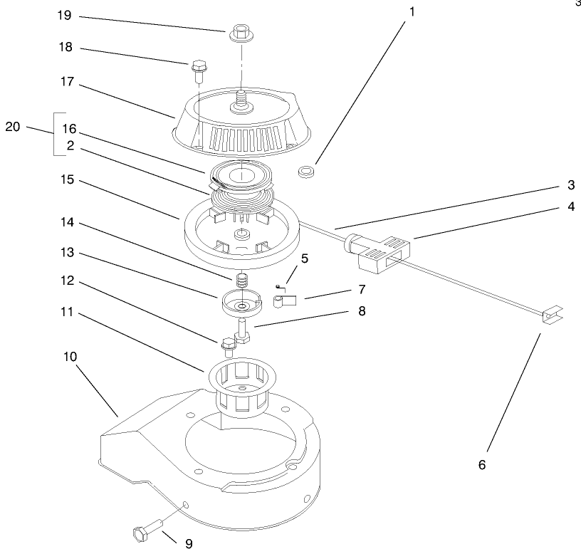 Engine Assembly (Model No. 38430) Diagram and Parts List for 38430 9900001 - 9999999 Toro Snow Blower