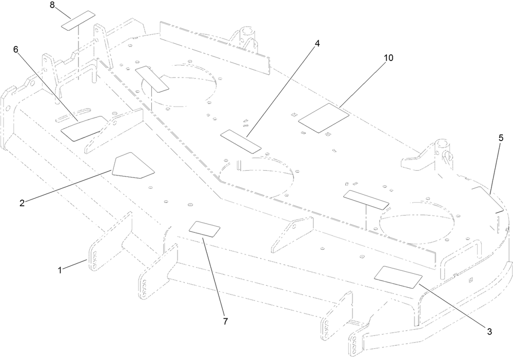 Deck Decal Assembly Diagram and Parts List for 30488 (316000001-316999999)(2016) Toro Lawn Mower
