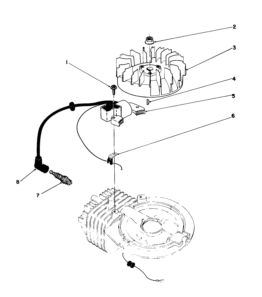 Ignition Assembly (Model No. 47pg6 & 47ph7) Diagram and Parts List for 20684 8000001 - 8999999 Toro Lawn Mower