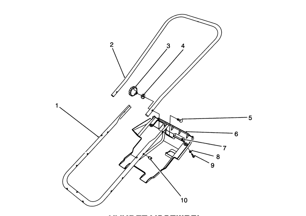 Handle Assembly Diagram and Parts List for 38176 4900001 - 4999999 Toro Snow Blower