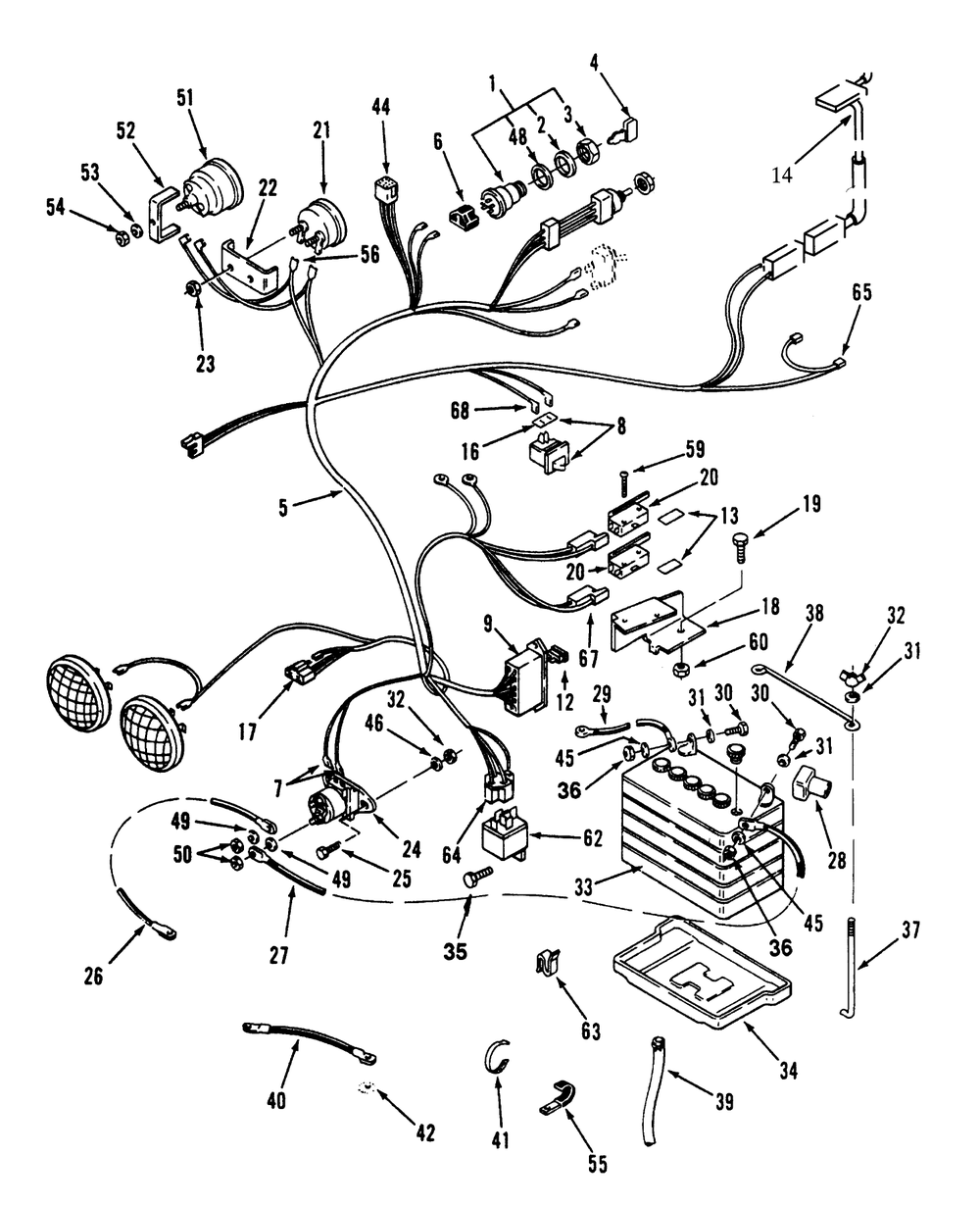 Electrical System Diagram and Parts List for 73380 3900001 - 3999999 Toro Lawn Tractor