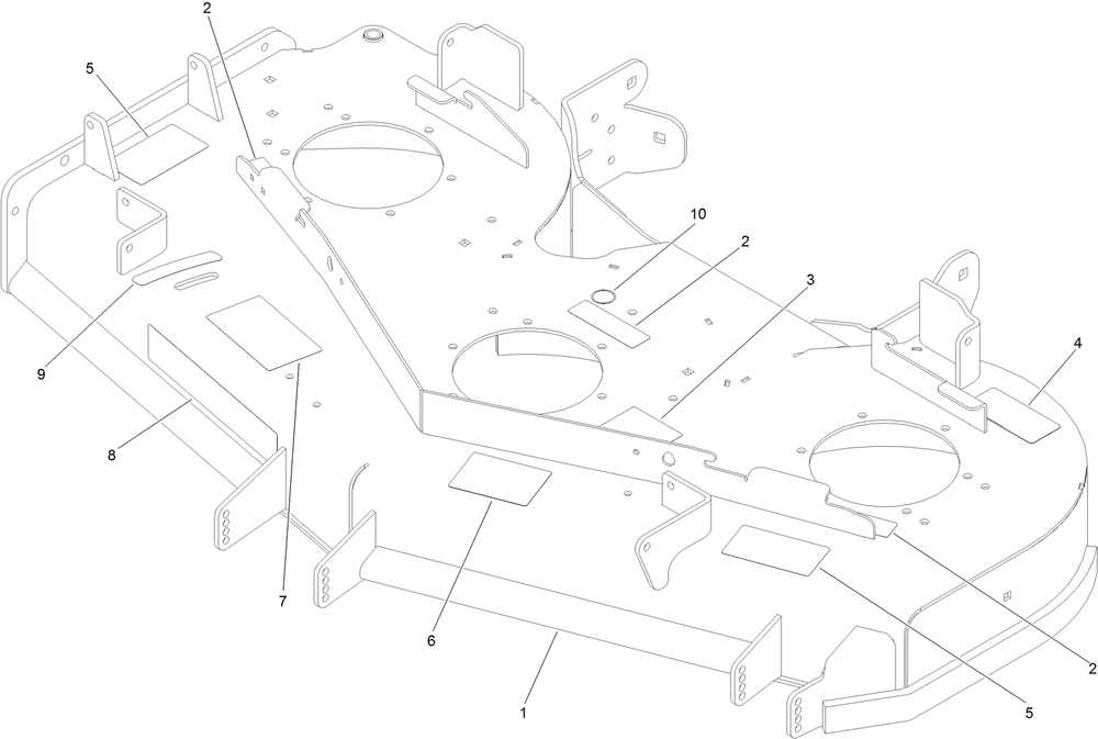 Deck Decal Assembly Diagram and Parts List for 74919TE 404320000-999999999 Toro Lawn Mower