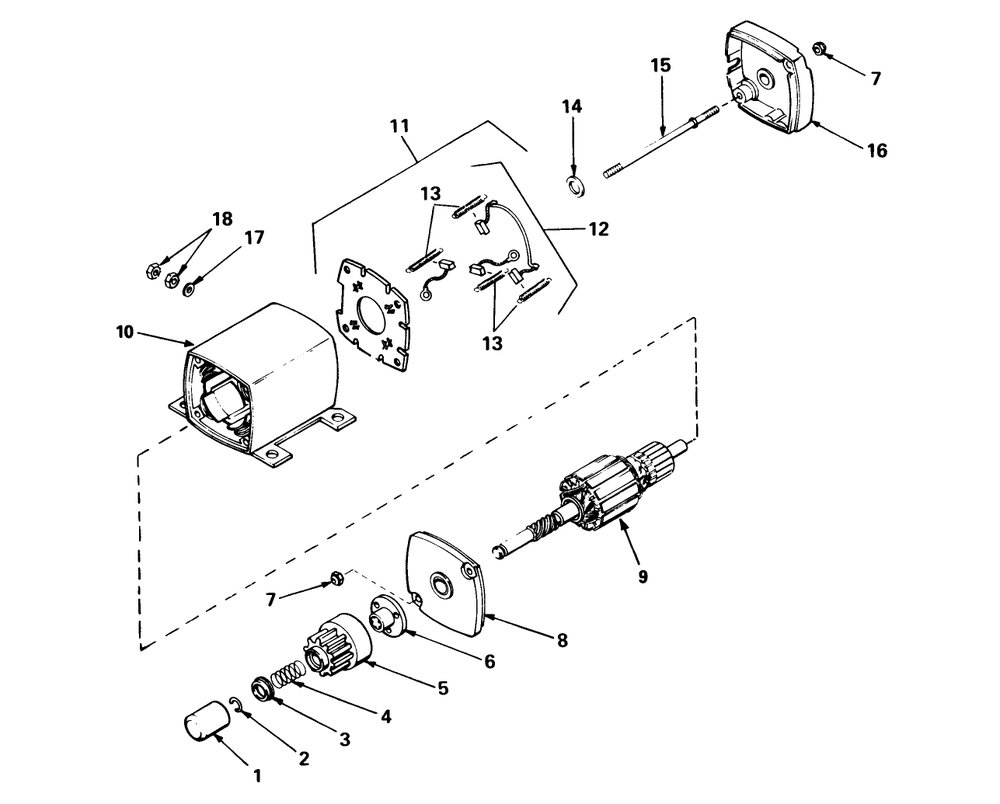 12 Volt Electric Starter No. 33606 Diagram and Parts List for 56125 6000001 - 6999999 Toro Lawn Tractor