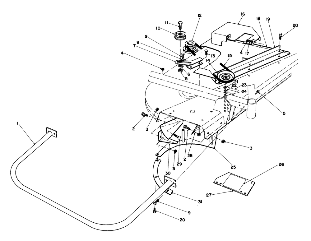 Grass Collection System Model No. 30557 (Continued)(For Cutting Unit Model 30555) Diagram and Parts List for 30775 400001 - 499999 Toro Lawn Tractor